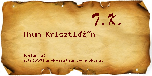 Thun Krisztián névjegykártya
